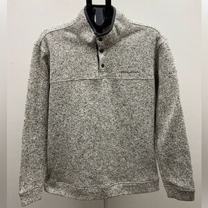 Eddie Bauer Men’s Radiator Fleece Snap Mock Pullover – Gray Size XL